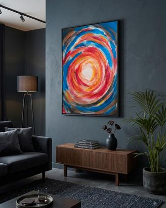 Quadro Dipinto Astratto "Fusion" 55x75 cm