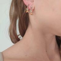 Orecchini pendenti bambina orsetto arancione