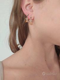 Orecchini pendenti bambina orsetto arancione