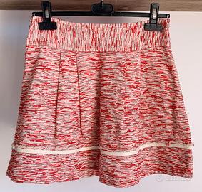 Gonna melange rossa e bianca MET