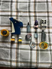 Lotto cancelleria vintage Dymo 1750 e inchiostri