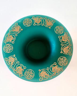 Centrotavola in Vetro Verde e oro serie Egizio