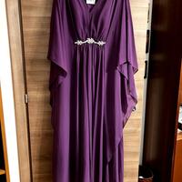 Abito Cerimonia Viola Hope Caftano Gioiello NUOVO