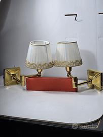 coppia di applique vintage in ottone 
