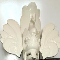 Maschera Etnica GURULU RAKSHA Legno Bianco - 31x31