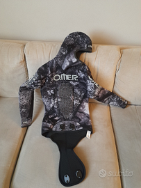 Omer Black Stone Giacca 5mm muta apnea neoprene