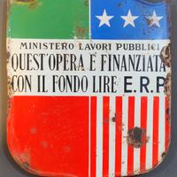 insegna in metallo smaltato anni 50 