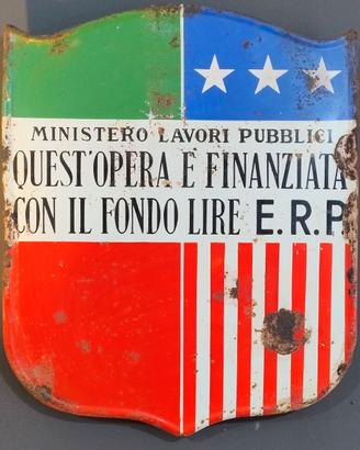 insegna in metallo smaltato anni 50 