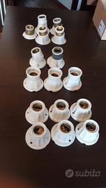 Portalampade vintage in ceramica