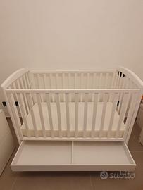 Lettino Giordani modello Alice bianco + Materasso