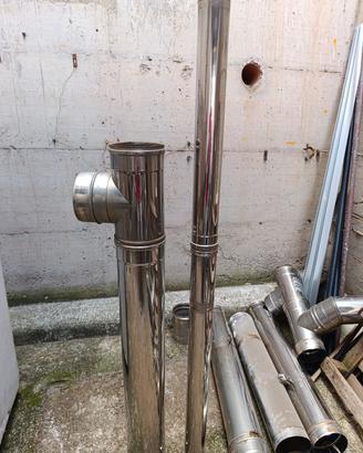 tubi fumi  in acciaio inox sezione 150 mm