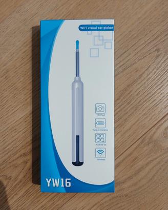 Pulitore orecchie com videocamera in alta risoluzi