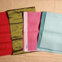 Scampoli taffetà e camoscio