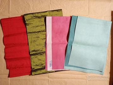 Scampoli taffetà e camoscio