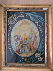 Cromolitografia sacra famiglia inizio '900