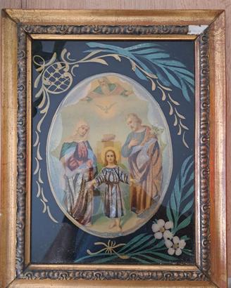 Cromolitografia sacra famiglia inizio '900