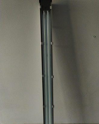 Plafoniera in alluminio 2x58 w