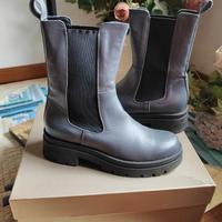 stivaletti chelsea boots n°40 grigi vera pelle