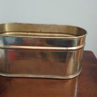 portavaso portafiori in ottone vintage