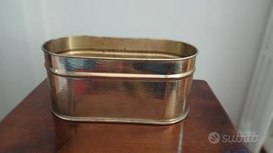 portavaso portafiori in ottone vintage