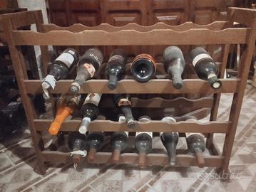 Cantinetta Portabottiglie in Legno Rustico