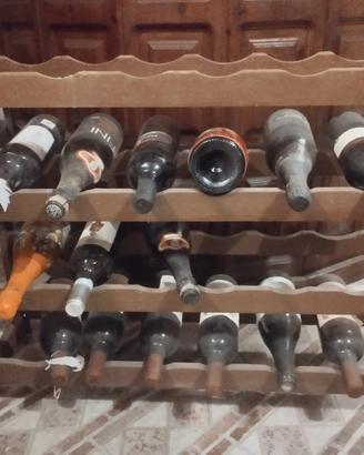 Cantinetta Portabottiglie in Legno Rustico