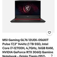 MSI GAMING LAPTOP 16GB RAM 1TB SSD 17” NVIDRTX3060