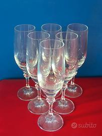 eleganti bicchieri di cristello da prosecco(set 6)