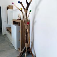 Appendiabiti in legno naturale tutto fatto a mano