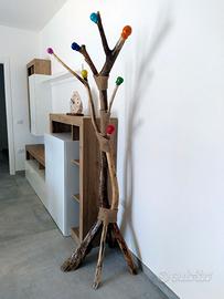 Appendiabiti in legno naturale tutto fatto a mano