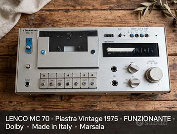 LENCO MC 70 PIASTRA A CASSETTE VINTAGE 1975