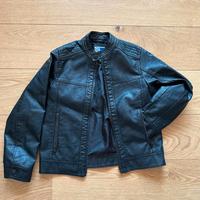 Giacca in pelle nera “Jack & Jones” ragazzo 10 Y