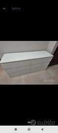 cassettiera malm Ikea bianca 