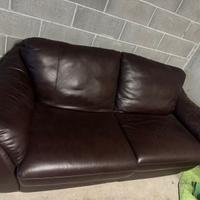 Divano letto in vera pelle