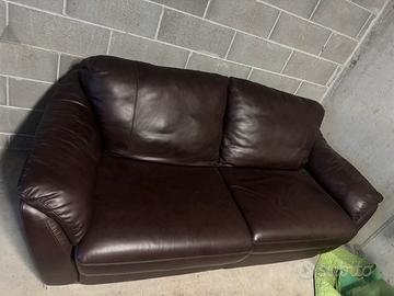 Divano letto in vera pelle