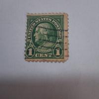 francobollo da 1 cent. Franklin stati uniti raro