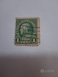 francobollo da 1 cent. Franklin stati uniti raro