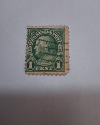 francobollo da 1 cent. Franklin stati uniti raro