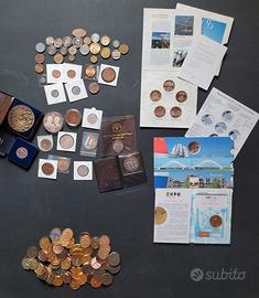 medaglie gettoni 51 pz + altri gettoni in omaggio