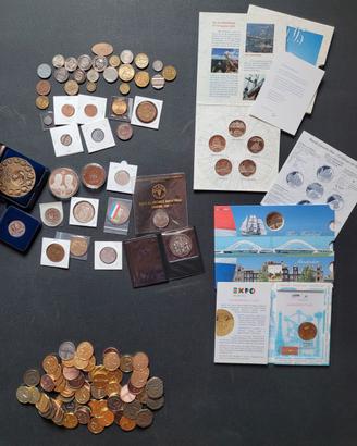 medaglie gettoni 51 pz + altri gettoni in omaggio