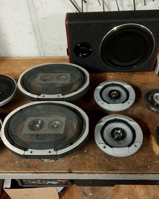 Impianto audio con subwoofer attivo 
