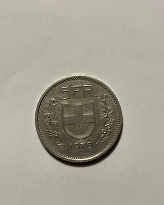 Moneta 5 franchi Svizzeri
