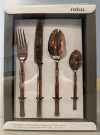 Set posate Excelsa di  24 pezzi colore Rame