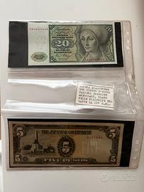 Banconota seconda guerra mondiale e 20 franchi