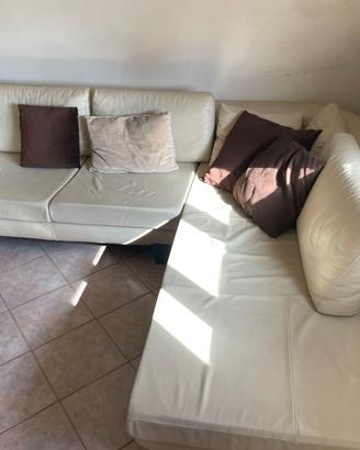 divano pelle chaise longue
