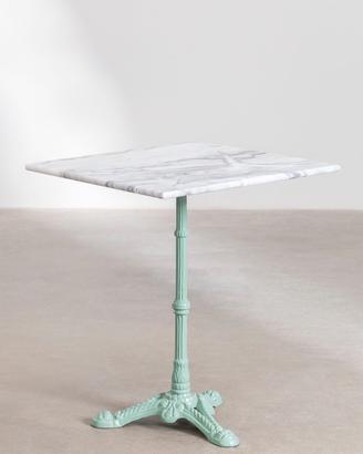 Tavoli marmo bianco – Piede verde pastel – 60 cm