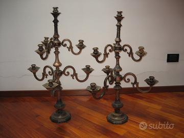 CANDELABRI ARGENTATI