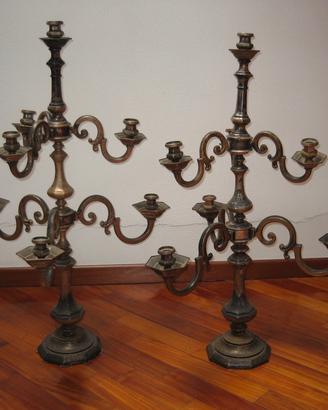 CANDELABRI ARGENTATI