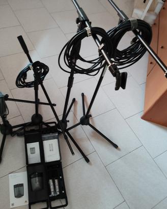 STATIVI Panoram.cassa.rullo+4cavi+Microf. batteria