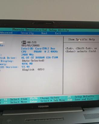 Toshiba satellite Pro p300-24 r funzionante
